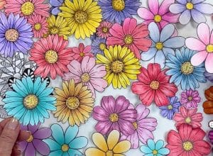 Différentes fleurs en papier faciles à fabriquer.